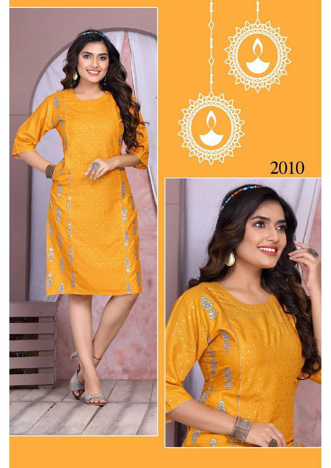 Golden Hi Class Wholesale Kurti Heavy Rayon With Foil Print Collection 